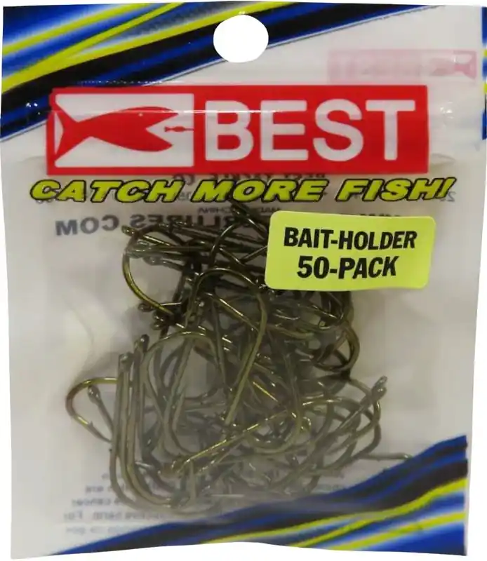 Deal Stopper Lures Best Series KE-BST-BH-BB50-4 Bait Holder Hook, Bronze