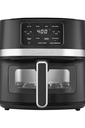 Cuisinart AIR-160NAS Air Fryer, 4.5 qt, 1600 W, 1-Basket, Timer, Touch Control, Black Stainless Final Sale