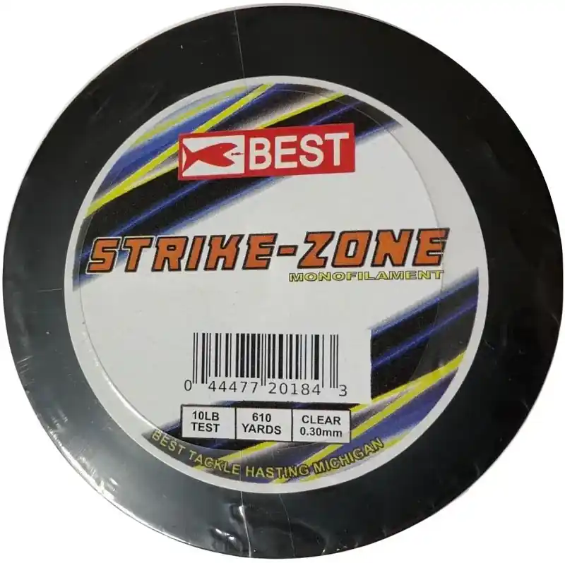 Stopper Lures BEST KE-BST-LMC10 Strike Zone Fishing Line, 610 yd L, Monofilament, Clear, 10 lb, Pack of 12 Fresh Stock