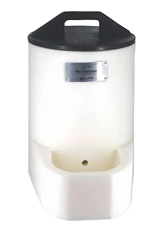One Day Deal Gallagher A1001 Dog Waterer, One-Size, 5 gal Volume, Polyethylene, White