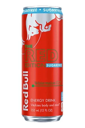 Certified Red Bull RB243203 Sugar-Free Energy Drink, Liquid, Watermelon, 12 oz Can, Pack of 24