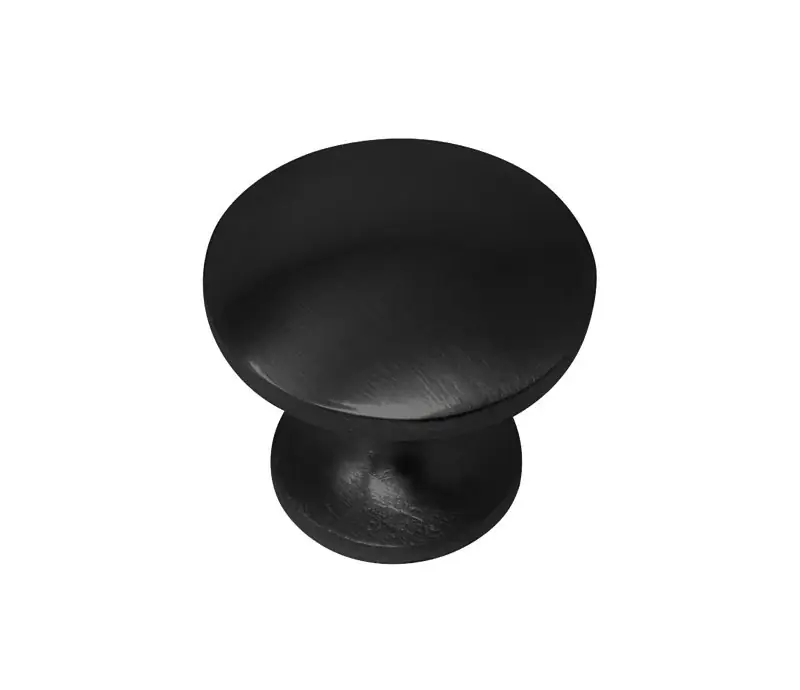Instant Buy Laurey Wellington Series 12320 Cabinet Knob, 0.86 in Projection, Zinc, Matte Black
