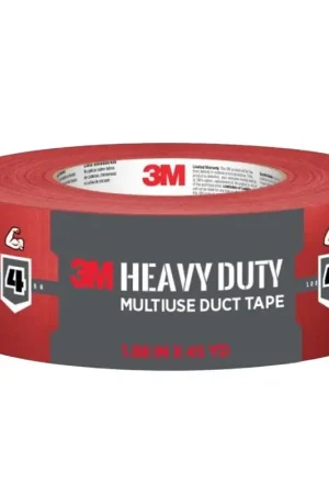 3M 2145-RD Multi-Use Duct Tape, 45 yd L, 1.88 in W, Red Free Returns