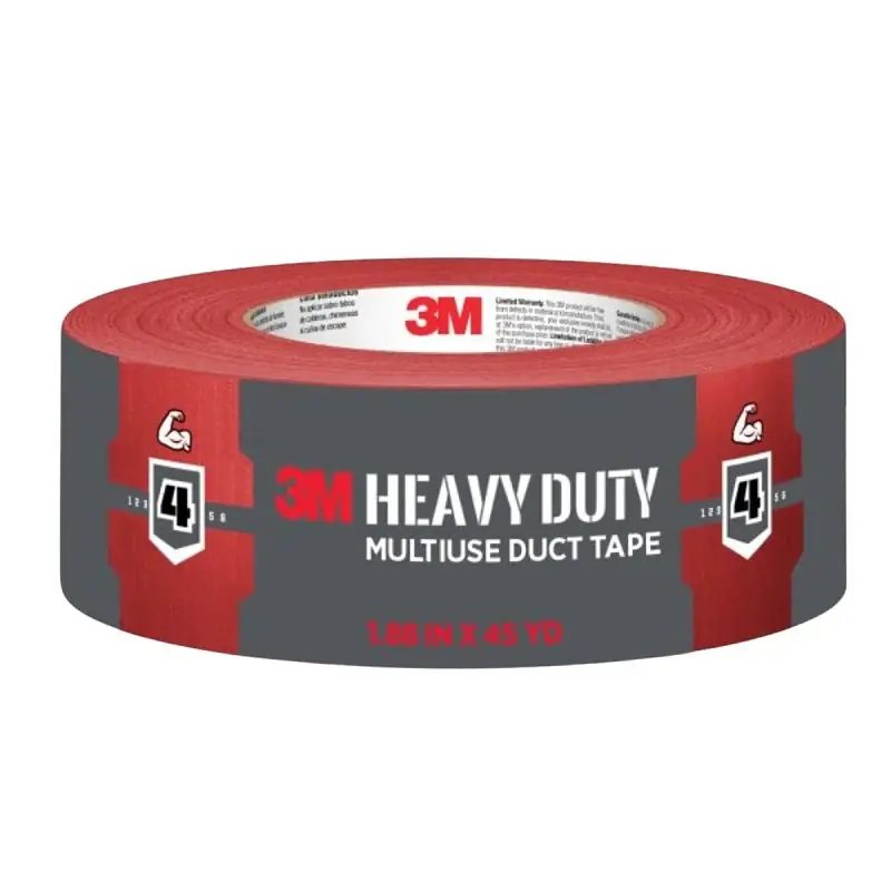 3M 2145-RD Multi-Use Duct Tape, 45 yd L, 1.88 in W, Red Free Returns