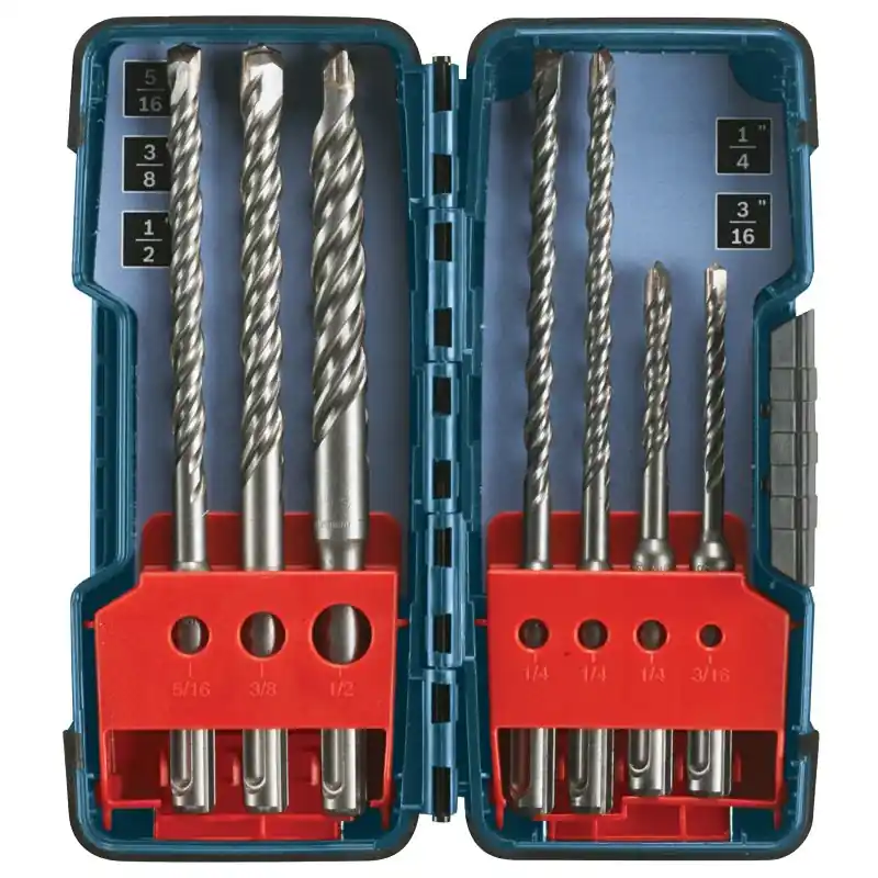 New Arrival Bosch Bulldog HCK001 Rotary Hammer Bit Set, 7-Piece, Carbide