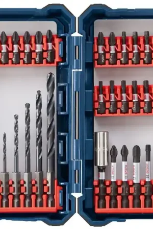 Same Day Shipping Bosch Impact Tough DDMS40 Drill Bit Set, 40-Piece, HCS, Black Oxide