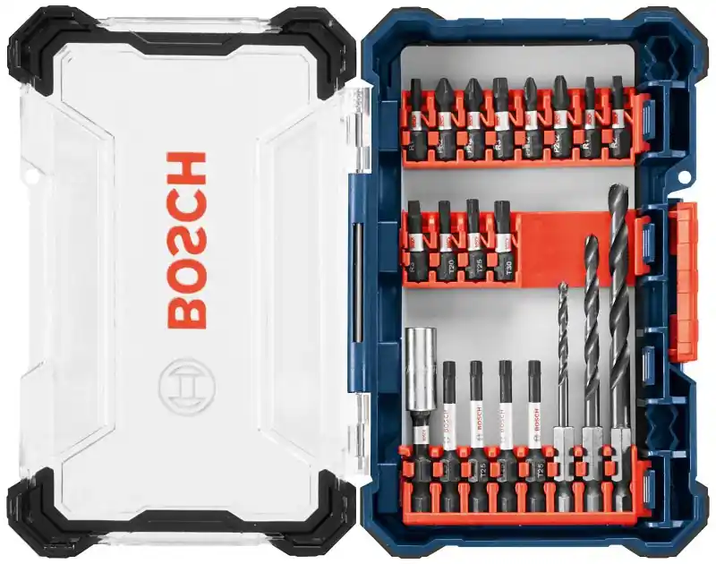 Bosch Impact Tough DDMS20 Drill Bit Set, 20-Piece, HCS, Black Oxide High Quality