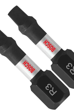 Sale Bosch Impact Tough ITSQ3102 Screwdriver Insert Bit, #3 Drive, Square Recess Drive, 1/4 in Shank, Hex Shank, 1 in L