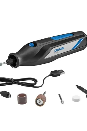 Dremel 7350-5 Cordless Rotary Tool Kit, Battery Included, 4 V, 2 Ah, 12,000 rpm Speed, 1-Speed Authentic