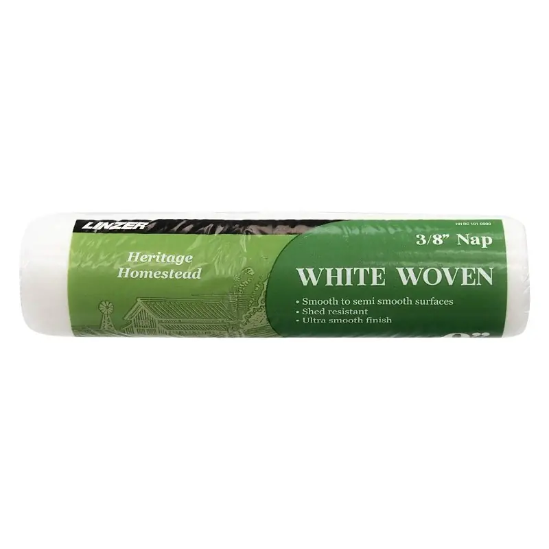 Linzer HH RC 101 0900 Roller Cover, 3/8 in Thick Nap, 9 in L, White Top Rated