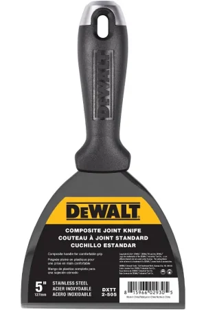 Best Choice DEWALT DXTT-2-505 Joint Knife, 5 in W Blade, Stainless Steel Blade, Precision Ground Blade, Composite Handle, Pack of 4