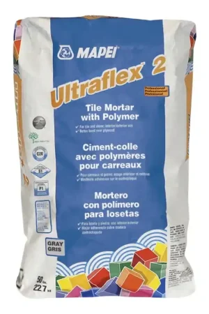Super Sale Mapei Ultraflex 2 Series 6005521 Tile Mortar, Gray, Powder, 50 lb, Bag