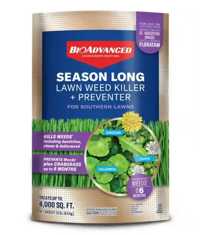 Free Returns BioAdvanced Season Long 820060B Weed Killer Plus Preventer, Granular, Spreader Application, 10 lb Bag