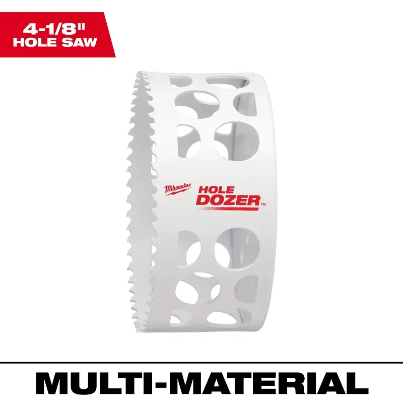 Super Sale Milwaukee 49-56-9646 Hole Saw, 4-1/8 in Dia, 1-5/8 in D Cutting, 1/2-20 Arbor, 4, 5 TPI, Bi-Metal Cutting Edge