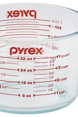 Brand New Pyrex 6001076 Measuring Cup, 1 L, Glass, Clear, Pack of 6