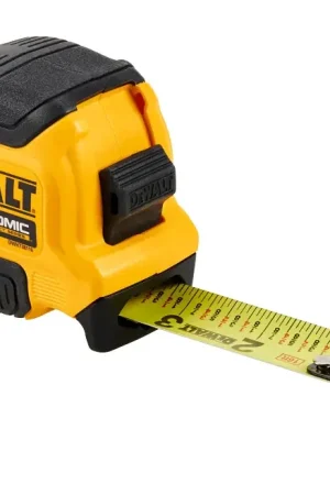 DEWALT ATOMIC COMPACT Series DWHT38116S Tape Measure, 16 ft L Blade, 1-1/8 in W Blade, Steel Blade, Rubber Case Professional Grade