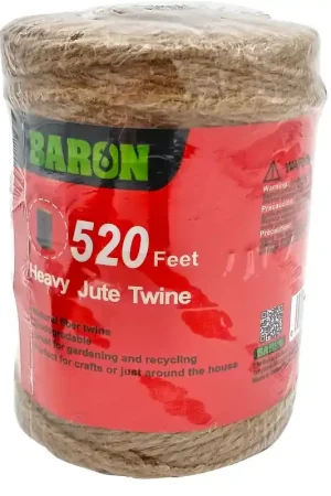 Affordable Baron 70308 Twine, 520 ft L, Jute, Green
