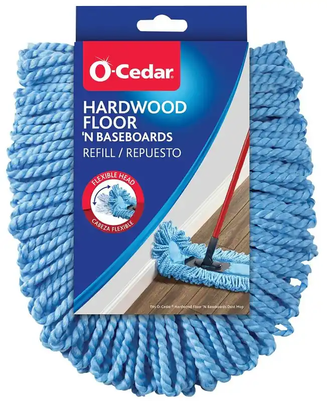 Affordable O-Cedar 168112 Dual-Action Dust Mop Refill, Microfiber, Blue