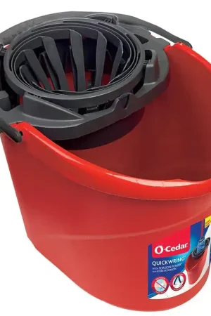 Bargain O-Cedar 164196 Bucket, 2.5 gal, Oval, Plastic Bucket/Pail, Red