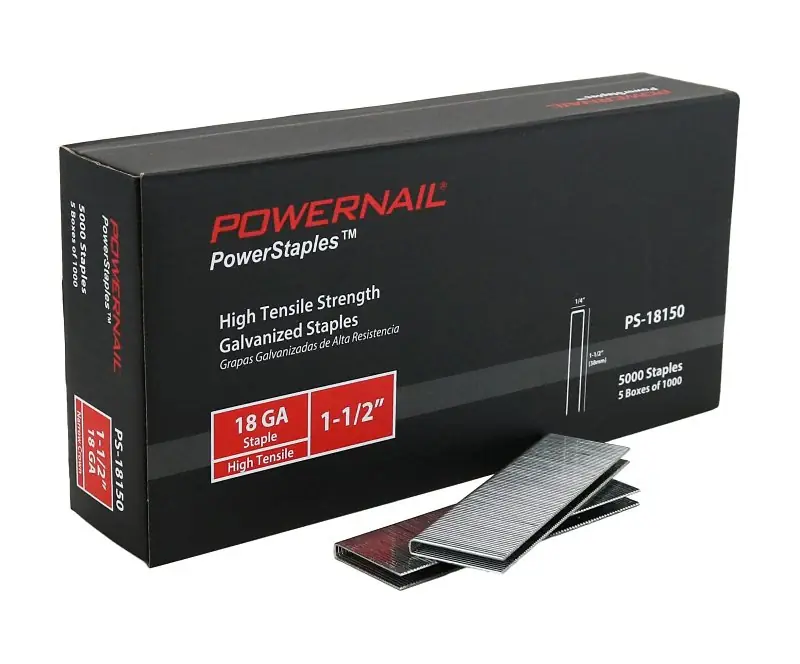 Direct From Factory Powernail PowerStaples PS18150 Fine Wire Staple, 1/4 in W Crown, 1-1/2 in L Leg, 18 ga, Carbon Steel, Pack of 6