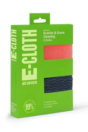 e-cloth 10635 Granite and Stone Cleaning Cloth Kit, 12-1/2 in L, 12-1/2 in W, Polyamide/Polyester Limited Time