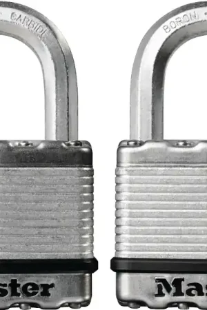 Grab Now Master Lock Magnum Series M5BLCTHC Padlock, Alike Key, 3/8 in Dia Shackle, Boron Carbide Shackle, Steel Body