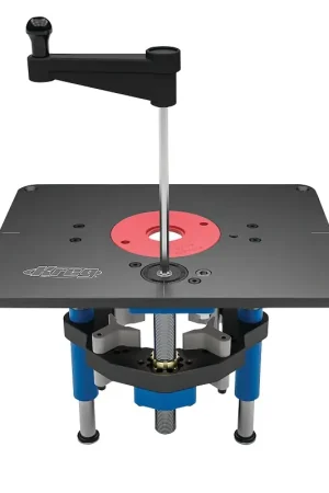 Crafted Kreg PRS5000 Precision Router Lift, Aluminum/Polymer/Steel, For: All Kreg Router Tables and Many Competitive Brands