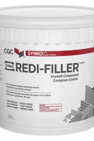 Synko Redi-Filler 330013 Drywall Compound, Paste, Off White, 3.6 L New Arrival