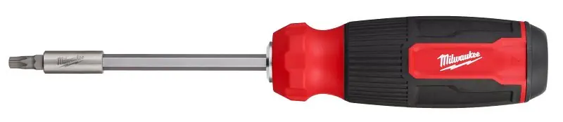 Bargain Milwaukee 48-22-2907 14-in-1 Multi-Bit Screwdriver, 1/4 in Drive, Torx Drive, 9.11 in OAL, Plastic Handle