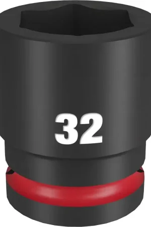 Authentic Milwaukee SHOCKWAVE Impact Duty Series 49-66-6370 Shallow Impact Socket, 32 mm Socket, 3/4 in Drive, Square Drive