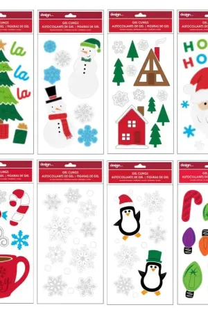 While Supplies Last IG Design Multicolored Christmas Window Clings 2.2 in., Pack of 24