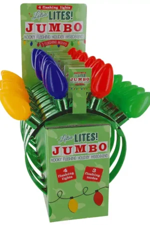 DM Merchandising Lotsa Lites Christmas Lighted Headband Metal/Plastic 1 pk, Pack of 24 Hot Picks