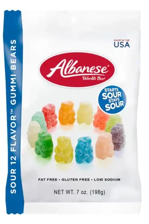 Albanese Assorted Sour Bears 7 oz, Pack of 12 Fresh Stock