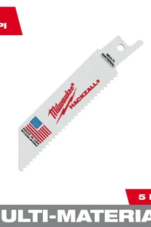 Authentic Milwaukee HACKZALL 49-00-5410 Blade, 3/4 in W, 4 in L, 10 TPI, HSS Cutting Edge