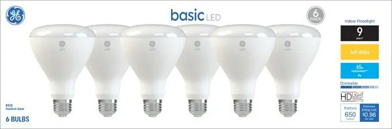 Get Yours GE 46975 LED Light Bulb, Spot and Flood, BR30 Lamp, 65 W Equivalent, E26 Medium Screw-In Lamp Base, Yes, Frosted