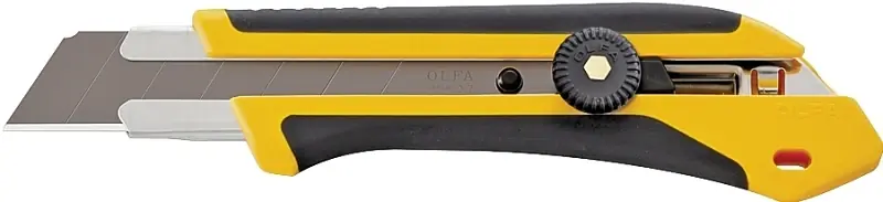 OLFA 1071858 Utility Knife, 25 mm W Blade, Stainless Steel Blade, Comfort-Grip Handle, Black/Yellow Handle Big Sale
