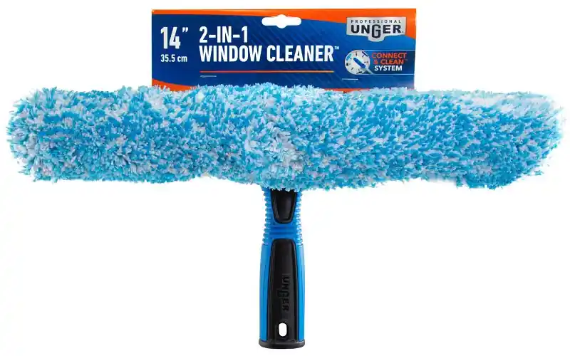 Unger Professional 981640 2-in-1 Window Cleaner, 14 in L Head, Plastic Head, 11.81 in L Authentic