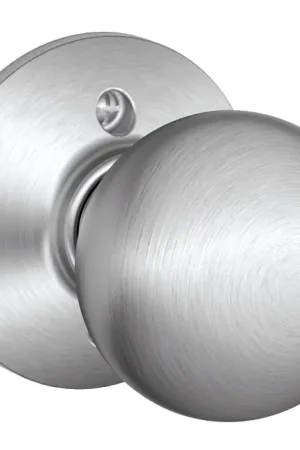 Best Price Schlage F170NVORB626 Dummy Knob, Knob Handle, Round Design, Satin Chrome, Residential, Metal