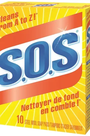 S.O.S 01346 Soap Pad, Steel Wool Abrasive, 10/PK Markdown