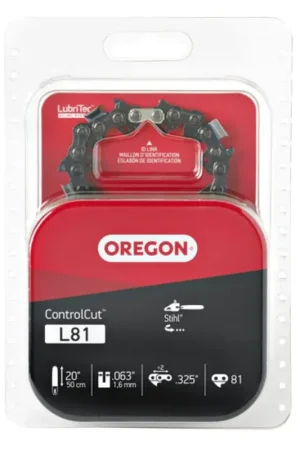 Best Price Oregon L81 Chainsaw Chain, 20 in L Bar, 0.63 in, 0.325 in TPI/Pitch, 81-Link