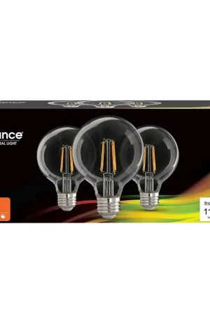Authentic Feit Electric G25100927CA/FIL/3 LED Light Bulb, 120 V, 12 W, G25 Lamp, 100 W Equivalent, E26 Medium Lamp Base, 3/PK
