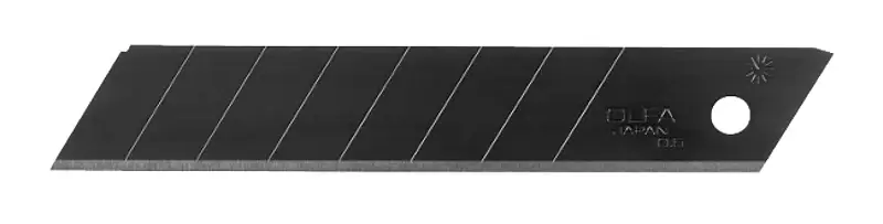 Fast Shipping Olfa 9070 Ultra-Sharp Blade, 18 mm, 4-1/2 in L, Carbon Steel, 59 deg Angle, Snap-Off Edge, 8-Point, 10/PK