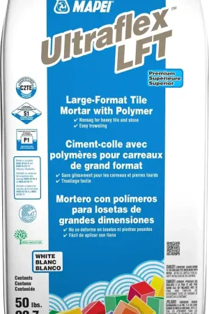 Mapei Ultraflex LFT Series 1135000021 Tile Mortar, White, Powder, 50 lb, Bag Clearance
