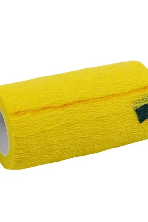 Ideal SyrFlex Series TA3400YEL-E Cohesive Flexible Bandage, 5 yd L, 4 in W, Yellow Seasonal Sale