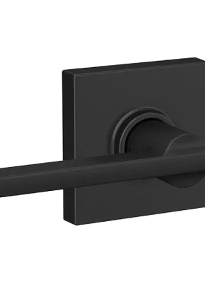 Buy Direct Schlage F Series F10 V LAT 622 COL Passage Lever, Mechanical Lock, Matte Black, Metal, Residential, 2 Grade, 1/CD