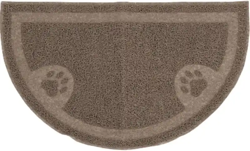Arm & Hammer 22150 Litter Mat, 23-1/2 in L, 14 in W, Half-Circle, Rubber, Pearl Tan, Pack of 4 Trusted Brand