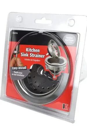 Cheap Plumb Pak K5416 Sink Strainer with Thumb Screw, 3.269 in ID x 4.411 in OD Dia, Stainless Steel