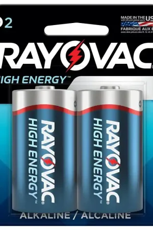 Rayovac HIGH ENERGY 813-2K Household Battery, D Battery, Alkaline Top Pick