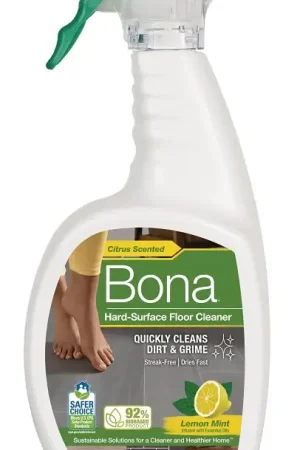 Bona WM700051224 Hard-Surface Floor Cleaner, 32 oz Bottle, Liquid, Lemon, Clear One Day Deal