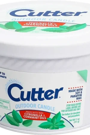 Cutter HG-97190 Outdoor Candle, Opaque White, Citronella, Mint, 20 hr Burn Time, 11 oz Bucket Fast Shipping